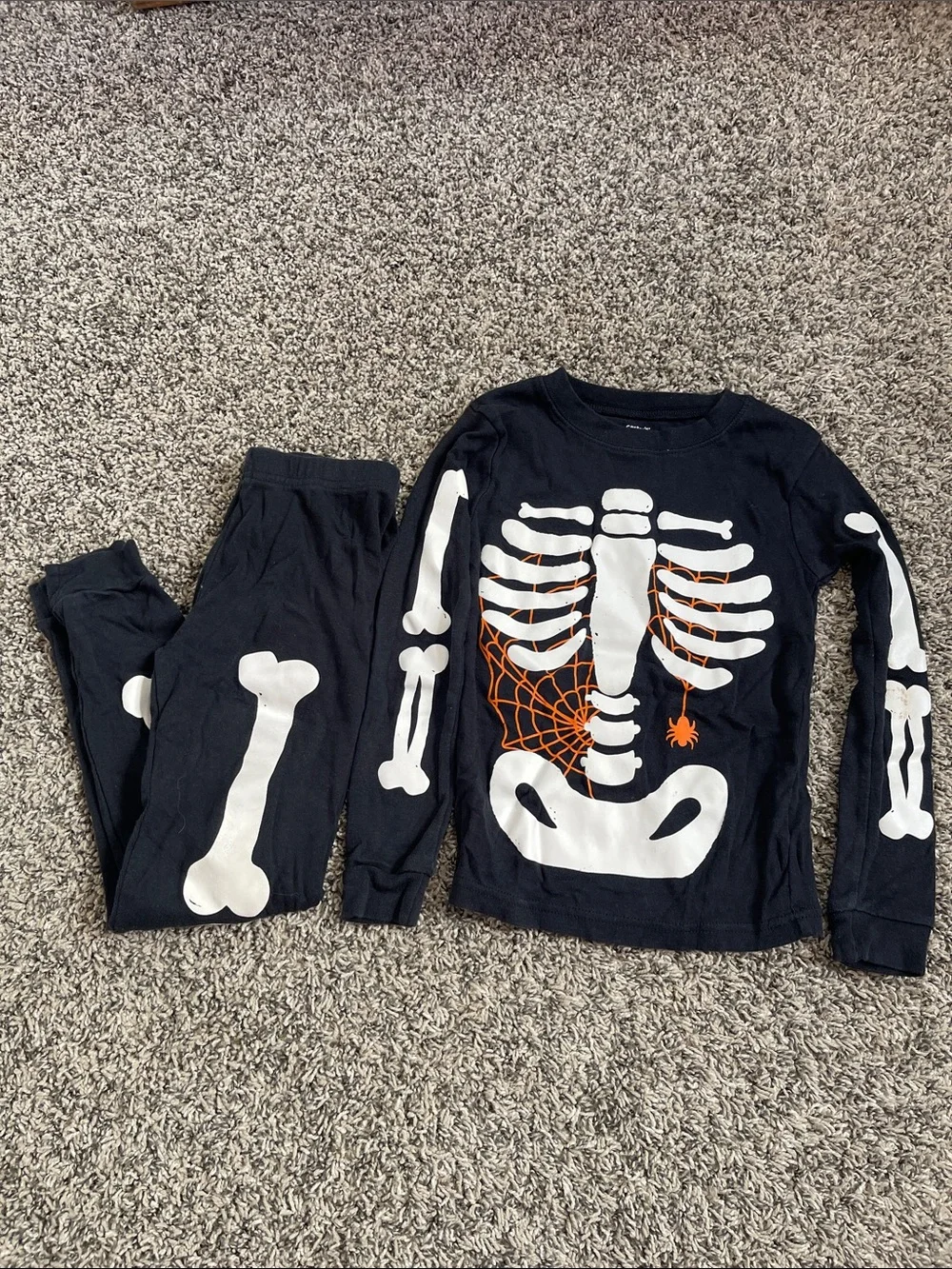 Kids halloween skeleton costume or PJs fun outfit size 6 boys or girls - Picture 13 of 15